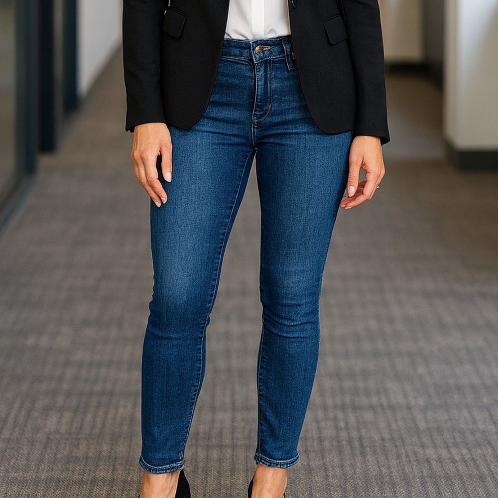 J Crew Factory 8” Mid Rise Skinny Jeans Size 28P Petite / Short Length